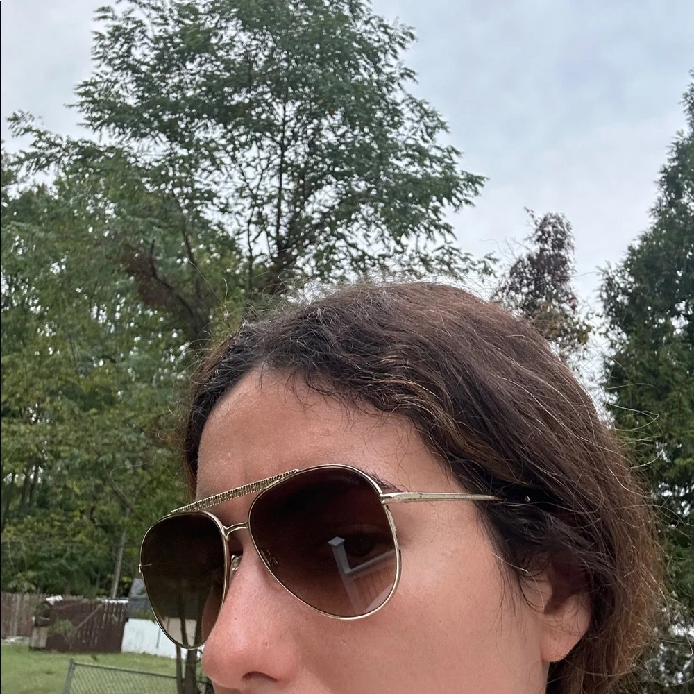 Chanel Gold Tone/ Brown Gradient 4231 Aviator Sunglasses - Picture 3 of 16